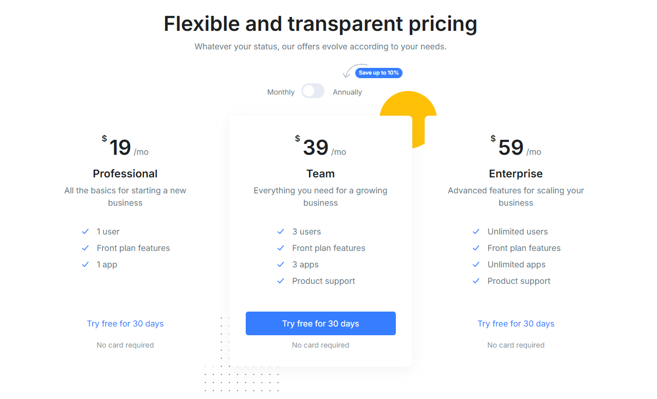 Pricing Tables